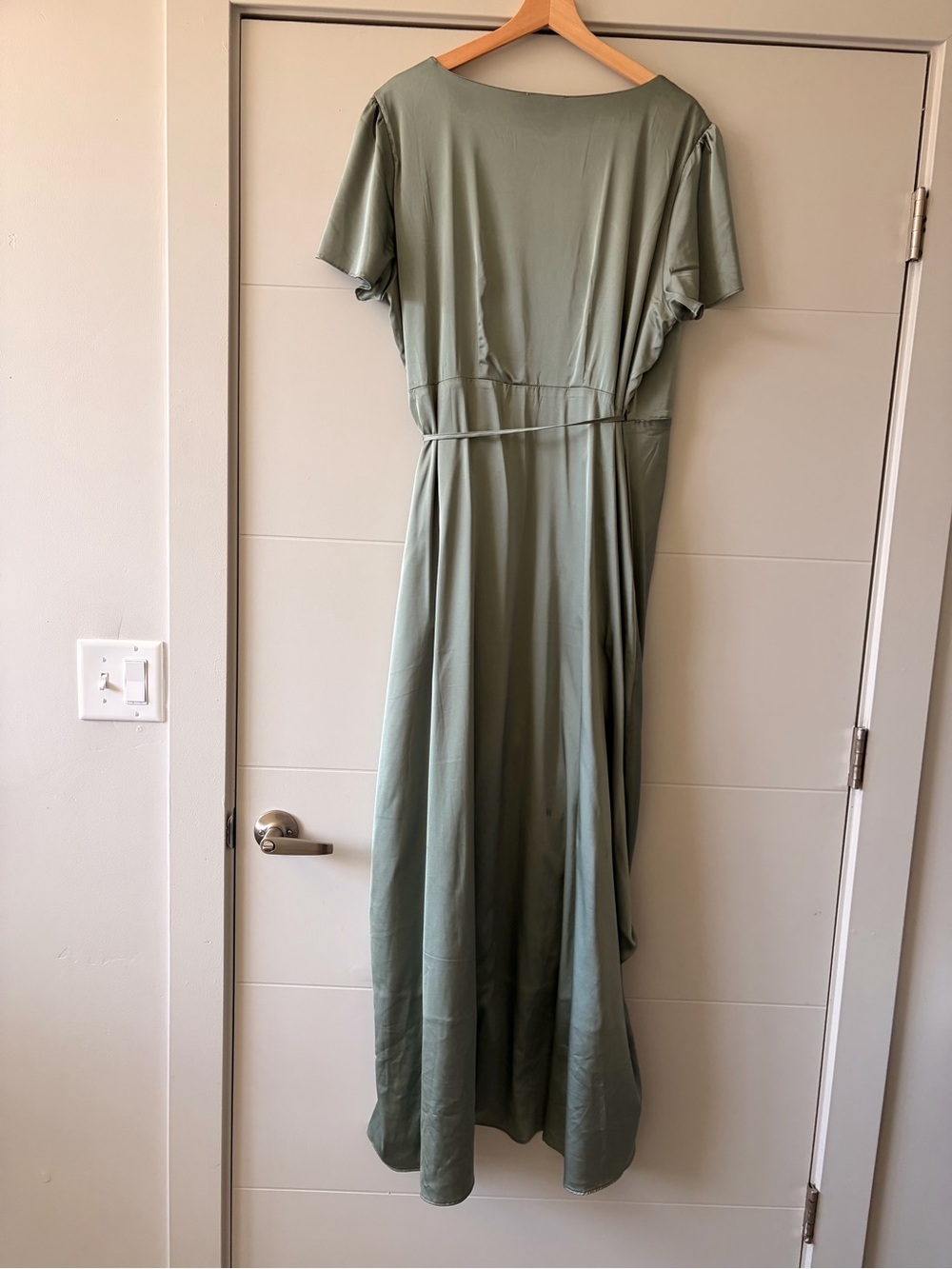 Baltic Born Olive Green Wrap High-Low Maxi Dress - Picture 2 of 4